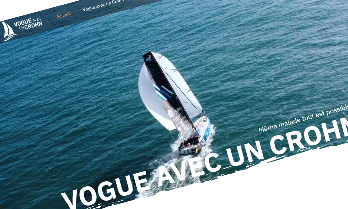 Capture d'écran du site de Vogue avec un Crohn